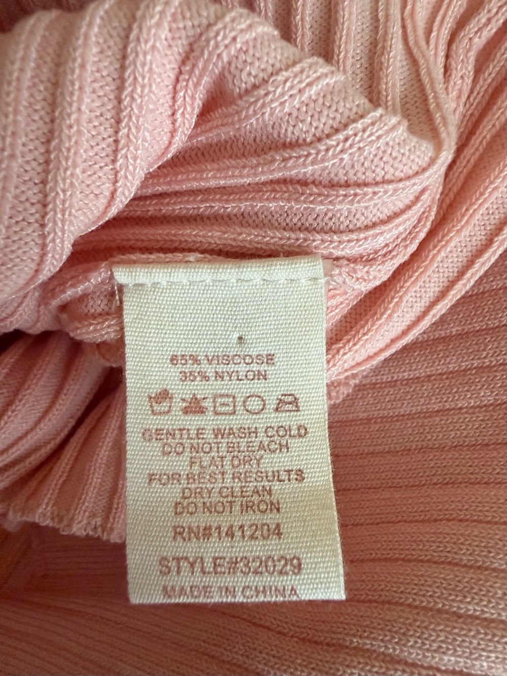 Hem & Thread Blush Ribbed Button-Front Cardigan - Picture 3 of 5